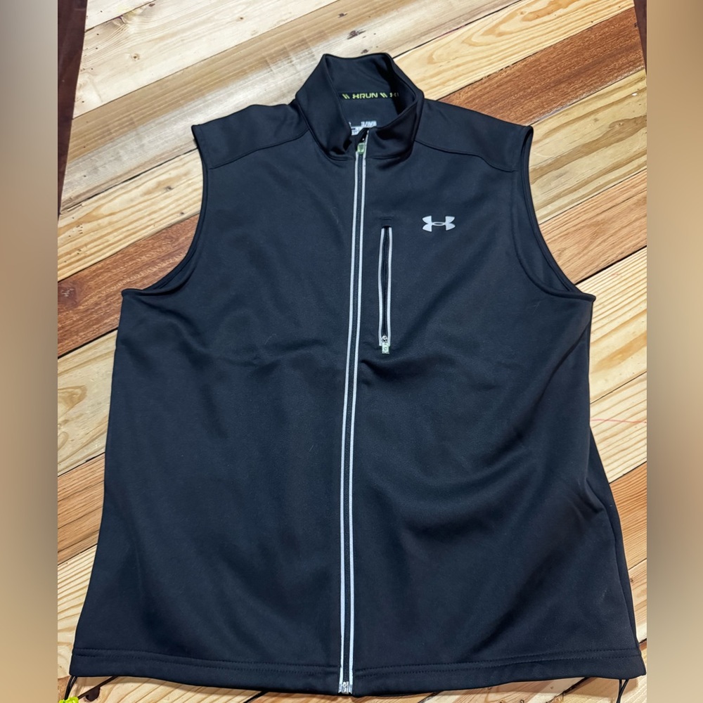 Under Armour Black Sleeveless Zip Athletic Vest